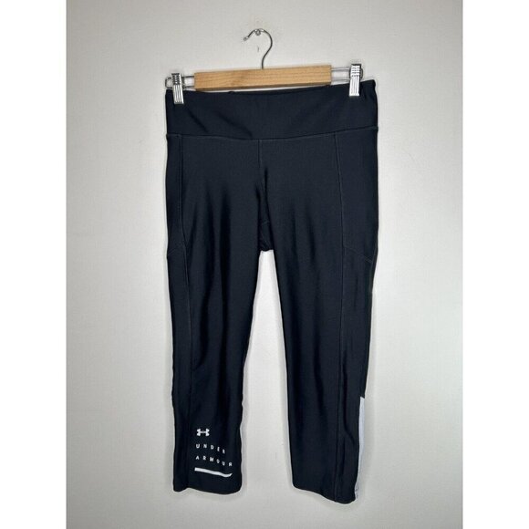 Under Armour Womens Compression Ankle Active Cropped Black Leggings Size Medium - Picture 1 of 10